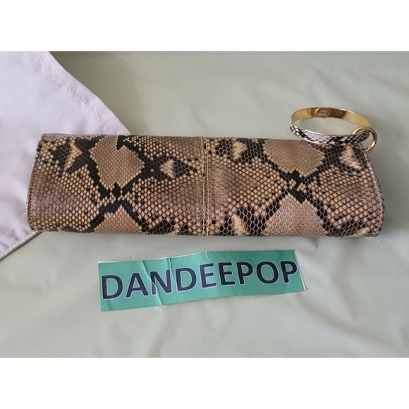 Ted Rossi NYC Python Snakeskin Bangle Clutch Wristlet Handbag C107 M10049 - Picture 7 of 12